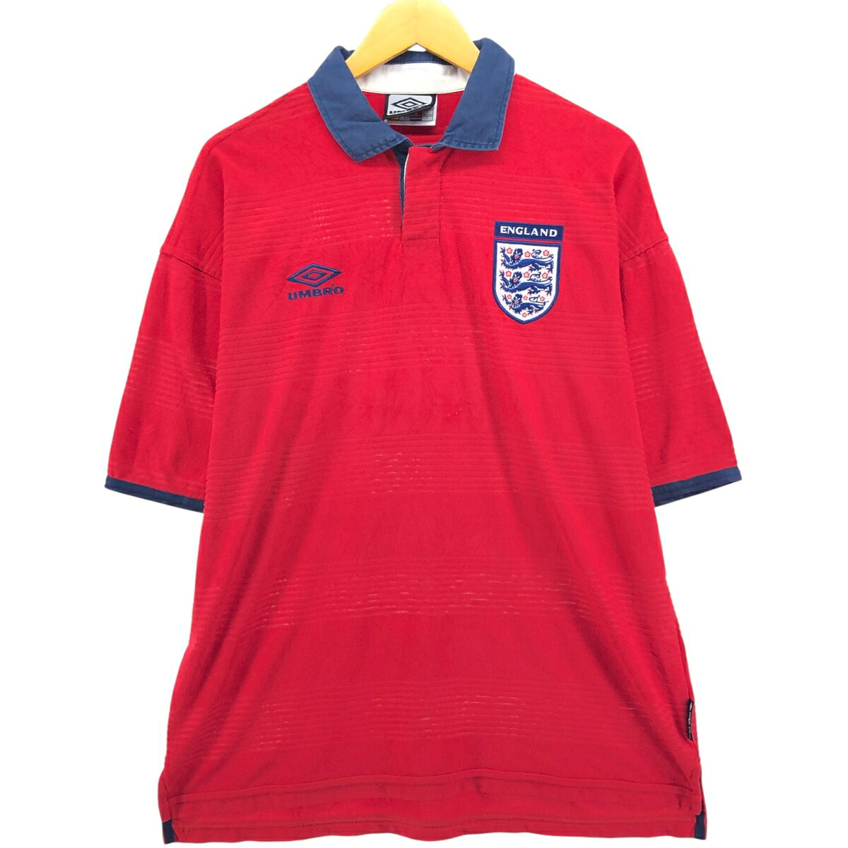 古着 90～00年代 アンブロ UMBRO イングランド代表 パイル地 襟付き