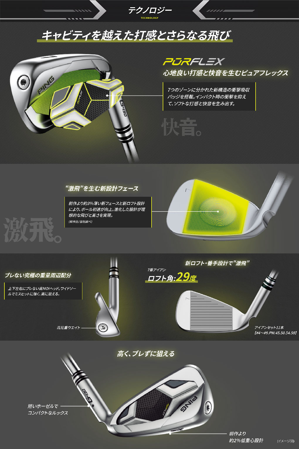 楽天市場】ピン PING G430 アイアン 6本セット(6I-9I,PW,45) メンズ