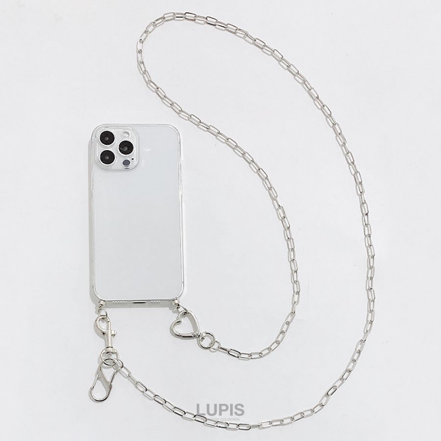 ショルダーチェーンクリアiPhoneケース【iPhone14】 - iphoneケースを