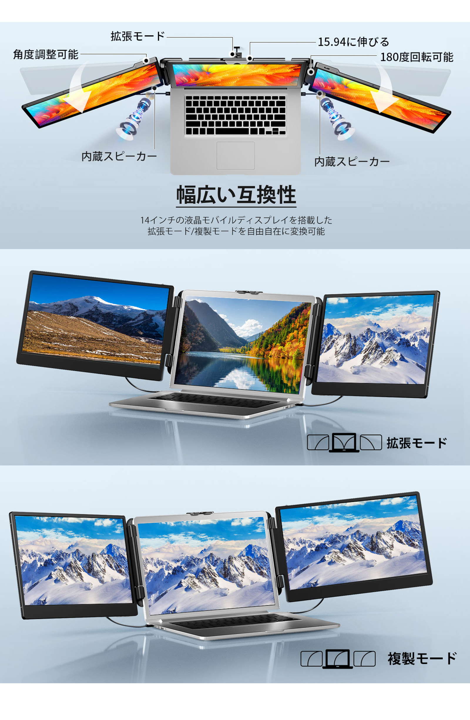 楽天市場】【SSサーチ限定 30％OFF】MIXFUN トリプルモニター モバイル