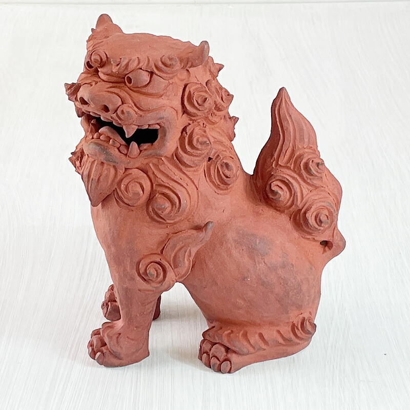 沖縄 お土産 シーサー 置物 ミニ 玄関 ペア 素焼き シーサー 手びねり