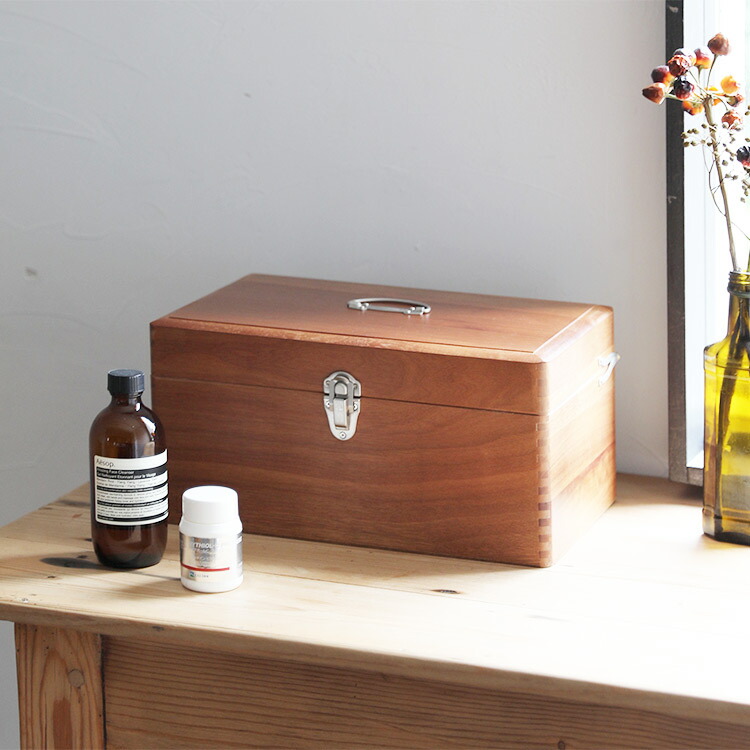 楽天市場】ツガの救急箱 Lサイズ 倉敷意匠【薬箱 木箱 収納ボックス