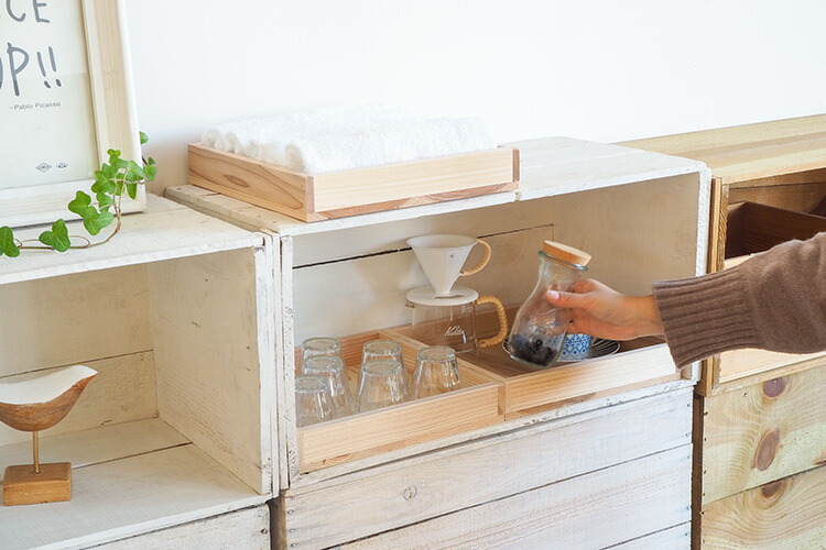 楽天市場】『りんご箱にぴったり2つ入るサイズ☆ 木箱トレー/杉材