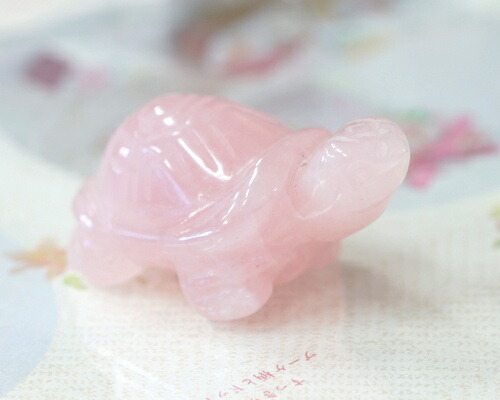 楽天市場】天然石 亀 置物 ローズクォーツ 亀彫り置物 健康長寿グッズ