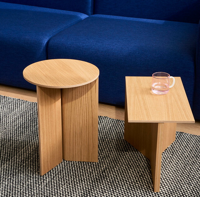 お取り寄せ】HAY (ヘイ) Slit Table Wood スリットテーブル Round XL