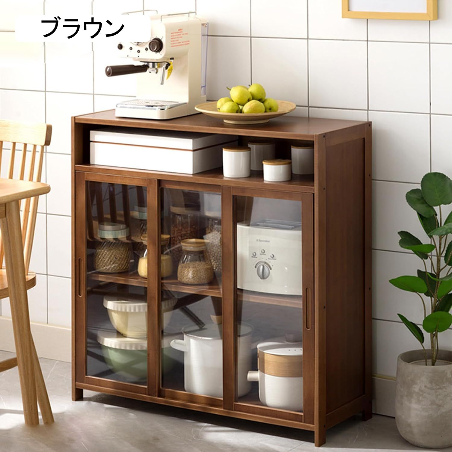 楽天市場】キャビネット 食器棚 キッチン収納 食器収納 一人暮らし