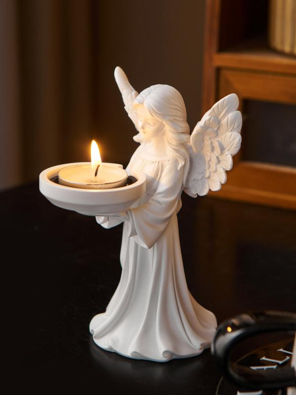 楽天市場】レトロ 天使の 燭台 豪華 ライト ニッチ 装飾 品 撮影