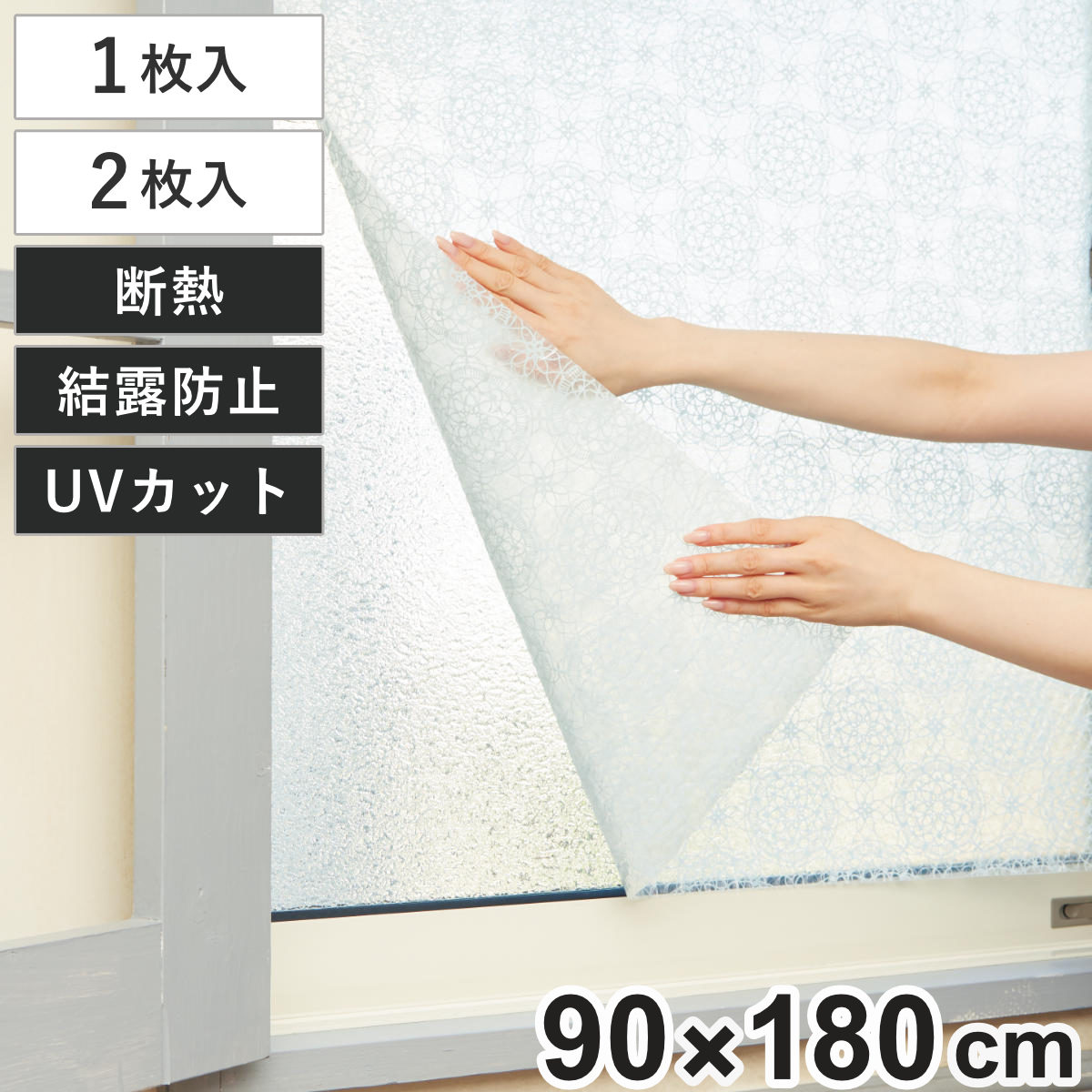 楽天市場】断熱シート マドピタシート すりガラス対応 ブルーレース