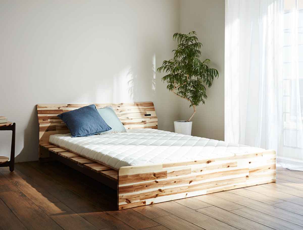 楽天市場】ベッド シングル 横幅100cm LIP すのこ コンセント付 高さ