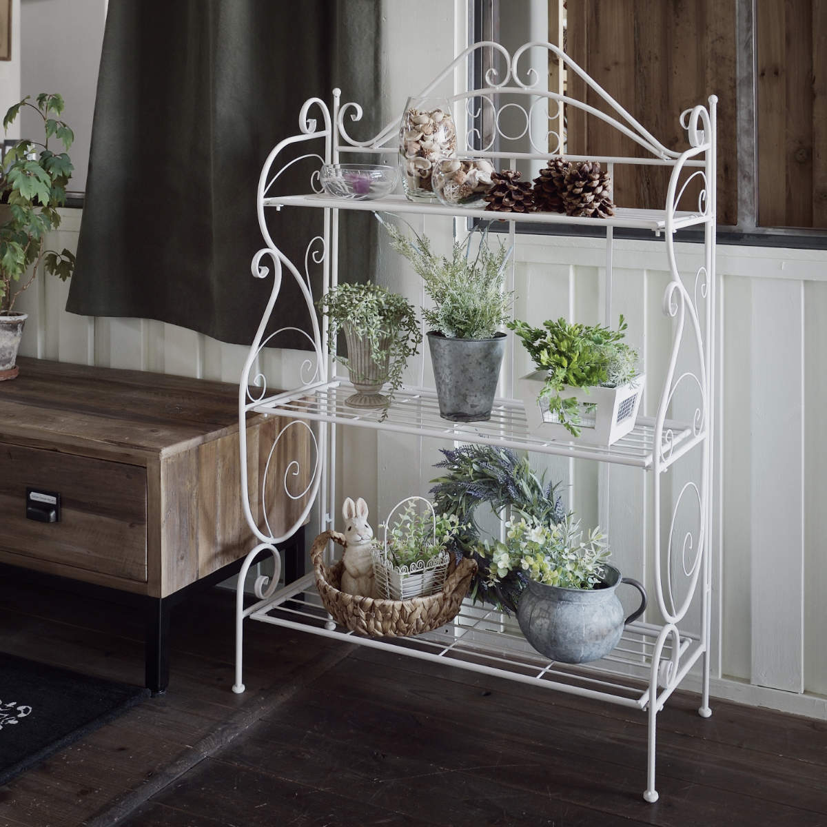 楽天市場】プランタースタンド 3段 ガーデンラック 横型 （ ガーデン