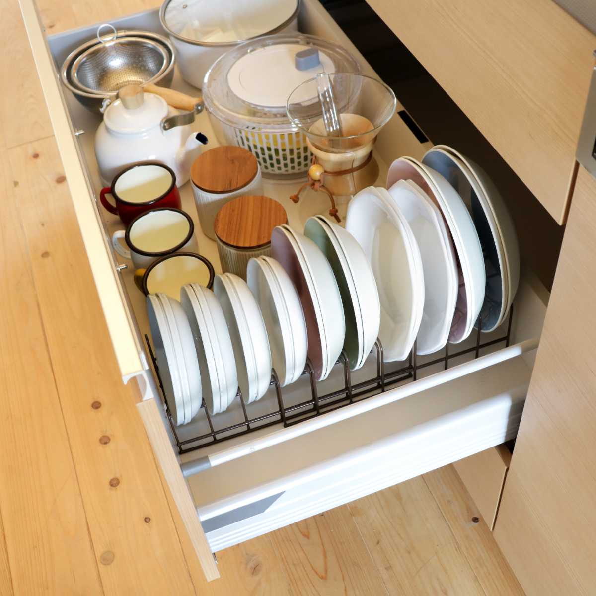 楽天市場】ディッシュスタンド 伸縮お皿収納ラック （ 伸縮 ディッシュ