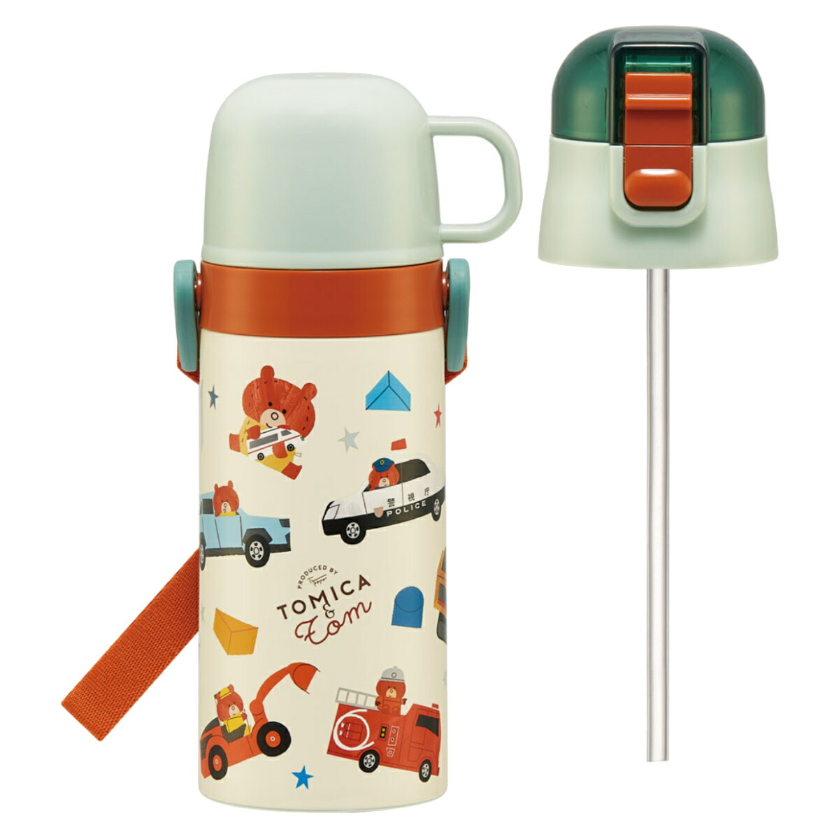 楽天市場】水筒 400ml 350ml 子供用2Wayボトル トミカとトム （ 保温