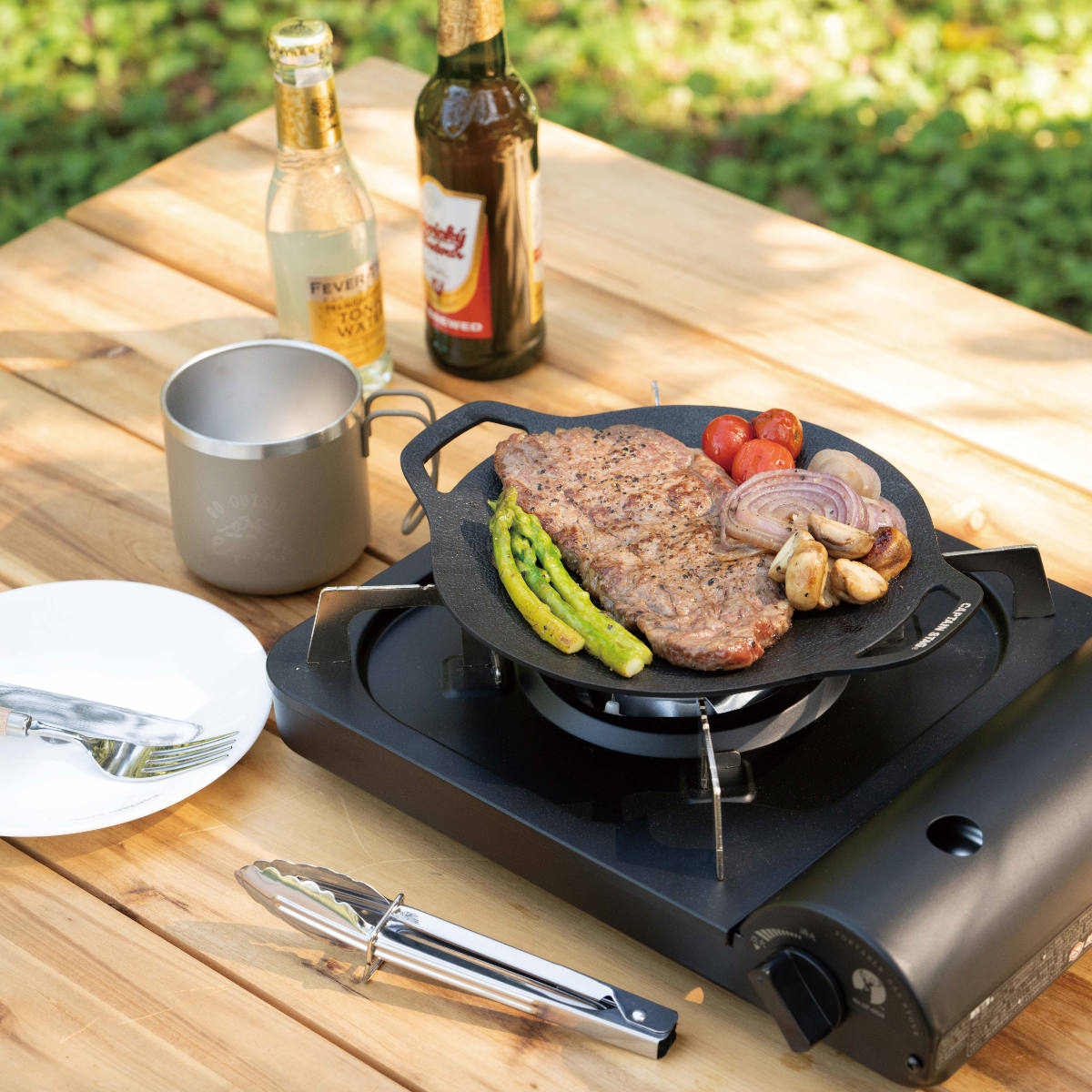 楽天市場】グリドル 20cm ラウンド グリルプレート キャプテンスタッグ