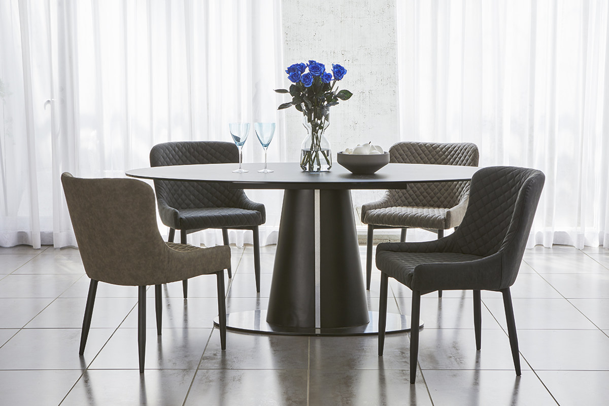 楽天市場】ダイニングチェア 2脚セット 座面高44cm レザー調