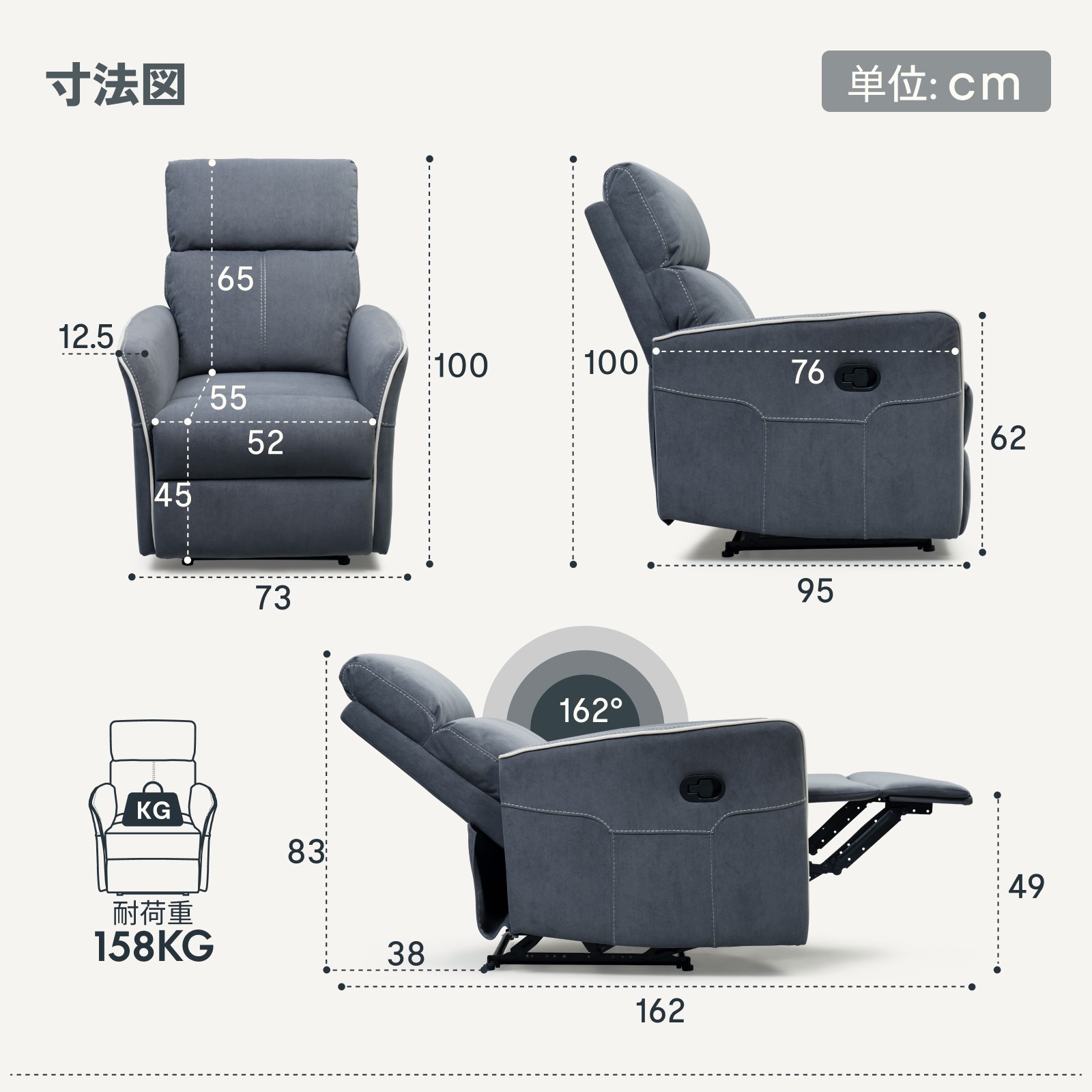 楽天市場】リクライニングチェア ソファー 一人用 ソファ