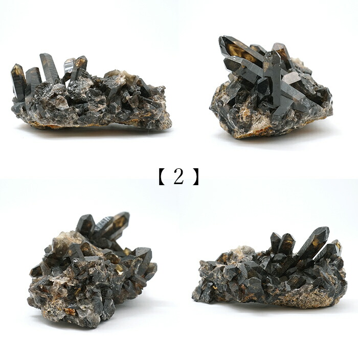 ミニクラスター 結晶 漆黒 インテリア オブジェ コレクション 風水