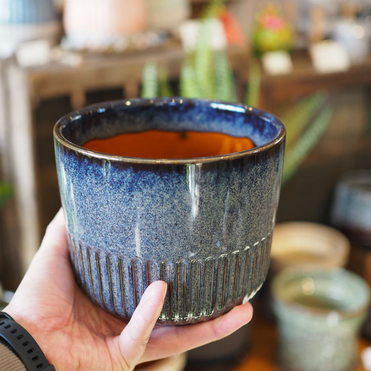 楽天市場】植木鉢 おしゃれ 陶器鉢 クリアグラデーションポット YD011