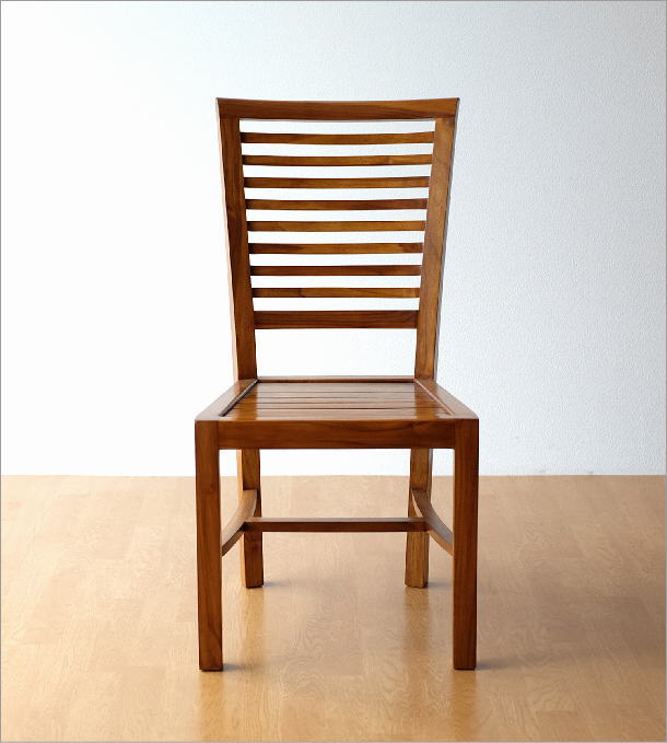 楽天市場】チーク無垢材 チェアー 木製 総無垢材 ダイニングチェア