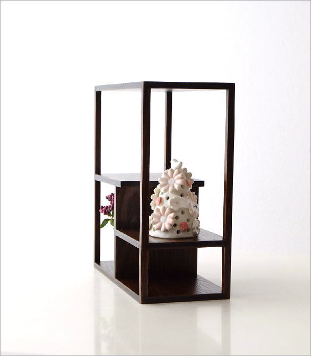 楽天市場】飾り棚 おしゃれ 和風 和室 床の間 角型 珍品棚 和家具 玄関