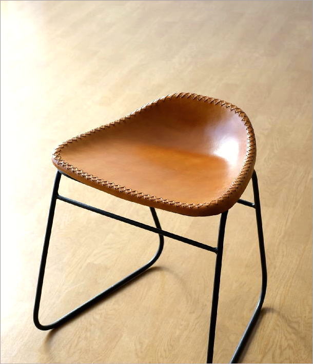 楽天市場】本革スツール レザースツール 本革椅子 スリム 軽量