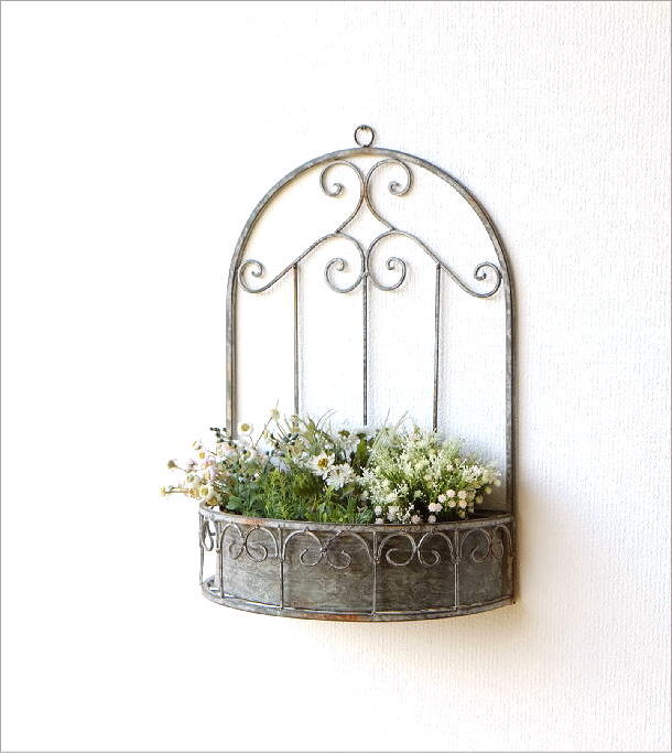 楽天市場】プランター 壁掛け おしゃれ アイアン フラワーラック
