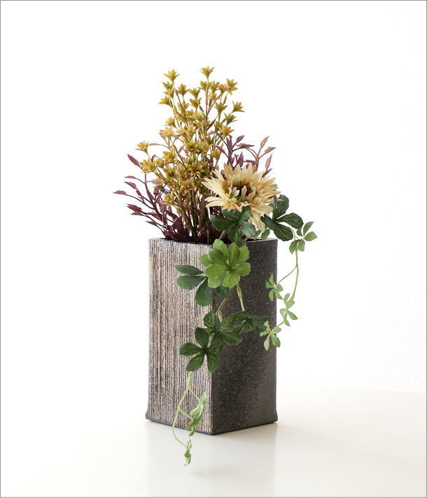 楽天市場】花瓶 花器 陶器 おしゃれ 和風 モダン ひし形 フラワー