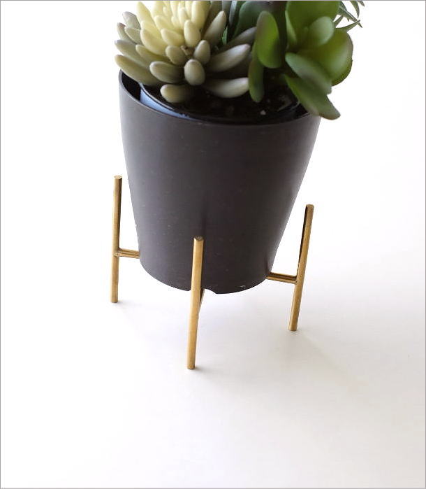 楽天市場】フラワースタンド 真鍮 ゴールド おしゃれ 鉢植え 植木鉢