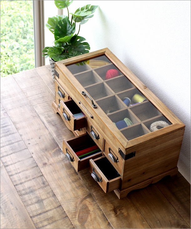 楽天市場】コレクションボックス 木製 おしゃれ ナチュラル シャビー