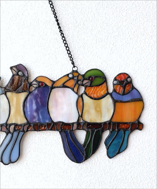 楽天市場】ステンドグラス 壁掛け インテリア 壁飾り 鳥 雑貨 かわいい