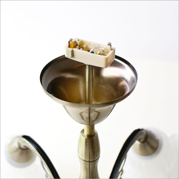 楽天市場】シャンデリア アイアン ガラス おしゃれ 5灯 アンティーク風