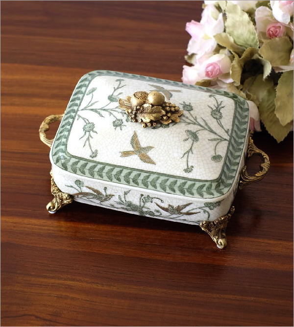 楽天市場】陶器 小物入れ おしゃれ シンプル 真鍮 蓋付き ボックス