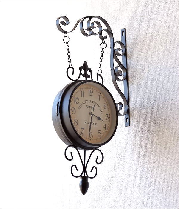 楽天市場】両面時計 おしゃれ 掛け時計 壁掛け時計 ウォールクロック