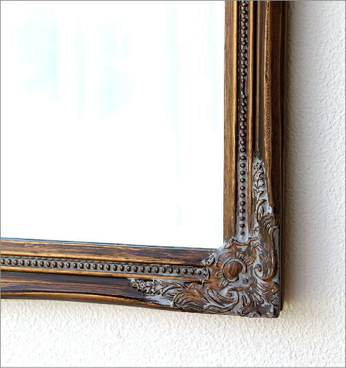 楽天市場】鏡 壁掛けミラー アンティークゴールド レトロ ウォール