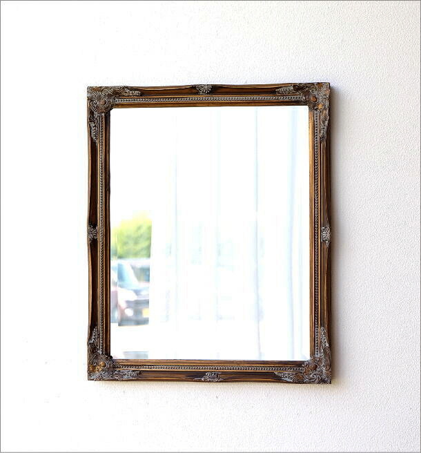 楽天市場】鏡 壁掛けミラー アンティークゴールド レトロ ウォール