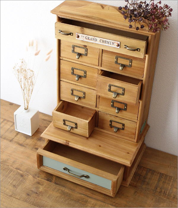 楽天市場】小物入れ 引き出し 収納 木製 ミニチェスト 卓上 壁掛け