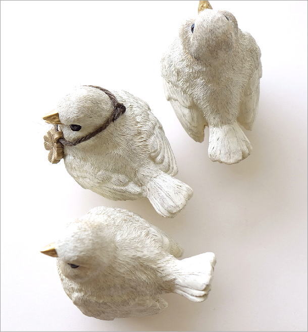 楽天市場】鳥 置物 オブジェ セット かわいい お庭 ガーデニング 3