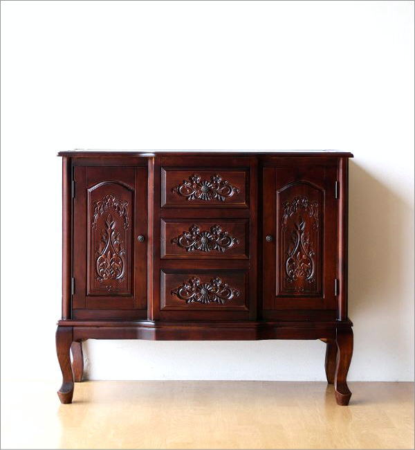 楽天市場】アンティーク調サイドボード 猫脚 家具 木製 アンティーク風