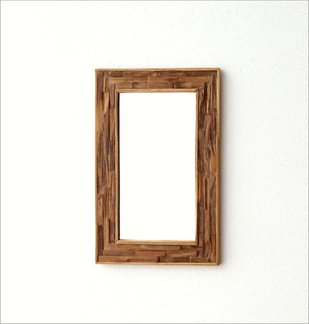 楽天市場】鏡 壁掛け 木製 ウォールミラー 洗面所 トイレ 玄関