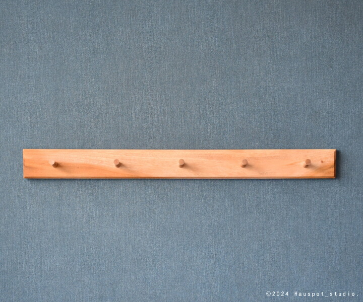 楽天市場】壁掛け フック 木製 マホガニー材 5連フック 幅80cm ウッド