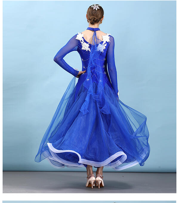 楽天市場】社交ダンスドレス レディース モダンドレス フロート付き