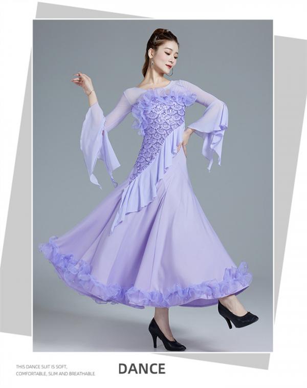 楽天市場】社交ダンスドレス 社交ダンス モダンドレス ピンク パープル