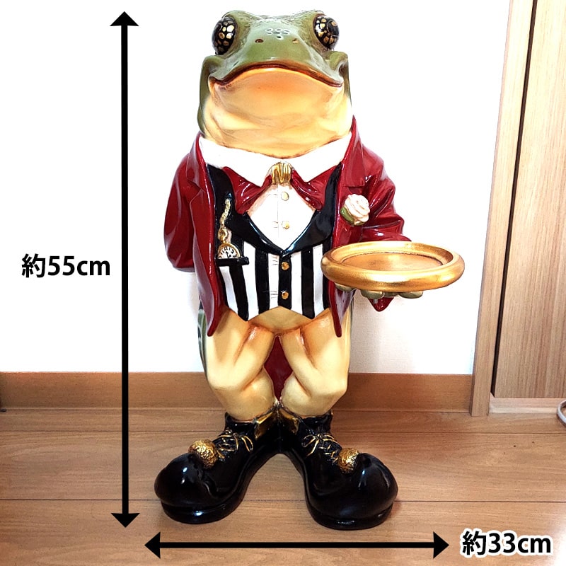 楽天市場】置物 レストラン フィギュア フロッグバトラー オブジェ