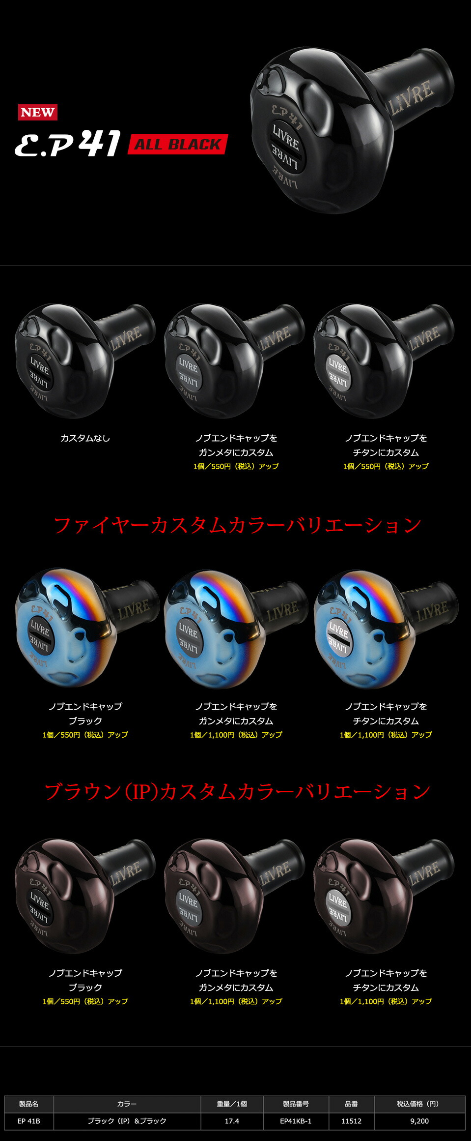 楽天市場】☆特価品10％OFF【リブレ/LIVRE】EP41 ハンドルノブ ALL