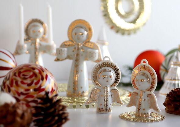 ビヨン・ヴィンブラッド クリスマスリース 16cm ゴールド BJORN