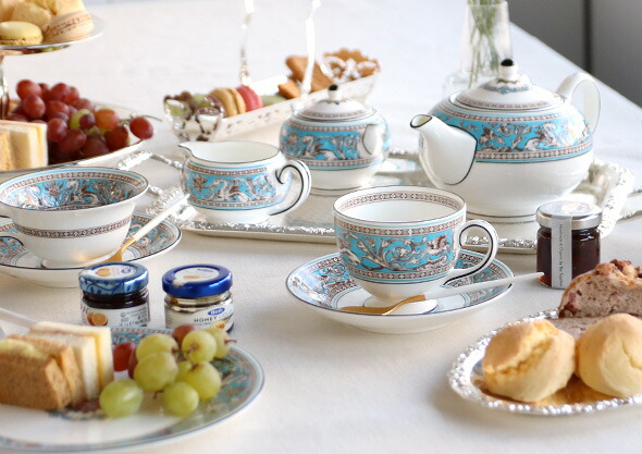 ウェッジウッド フロレンティーンターコイズ ティーカップ＆ソーサー