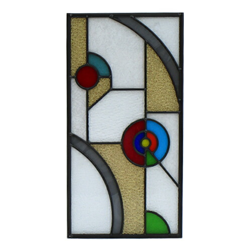 楽天市場】ステンドグラス おしゃれ 幾何学模様 装飾ガラス W250×H480