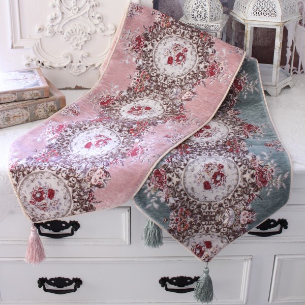 SALE30%OFF) テーブルランナー テーブルセンター ブルー 豪華 高級