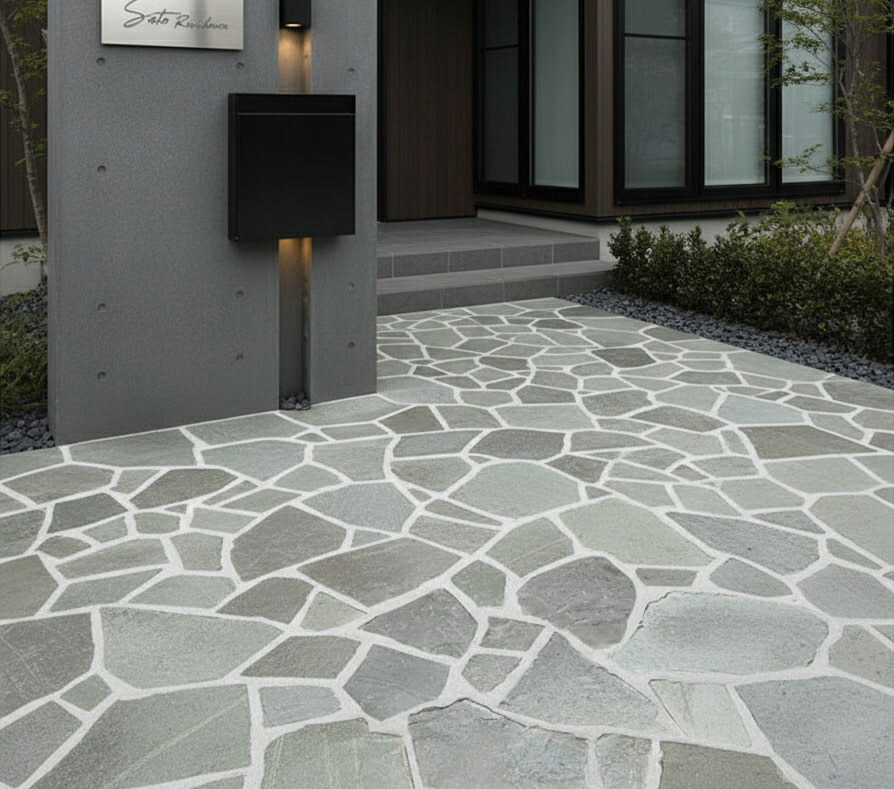 楽天市場】乱形石 乱形 石材 自然石 モーリーグレー 0.5平米 乱形石材