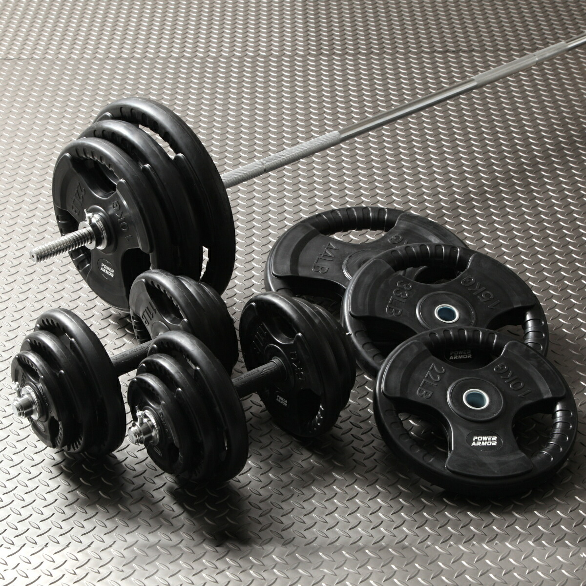 大好評につき完売！次回入荷予定は4月下旬頃】ラバーバーベルダンベル