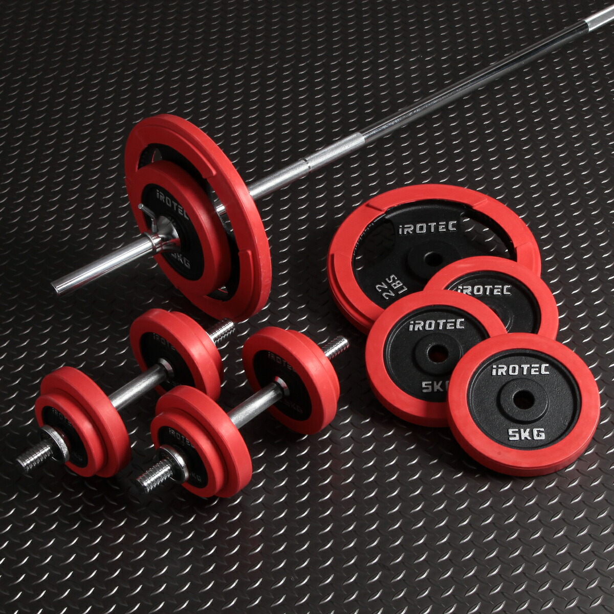 ストレングスセットR70K プレスベンチ + ラバーバーベルダンベル70kg